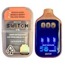 boutiq switch v5 peach kush × mango berry × yellow diesel